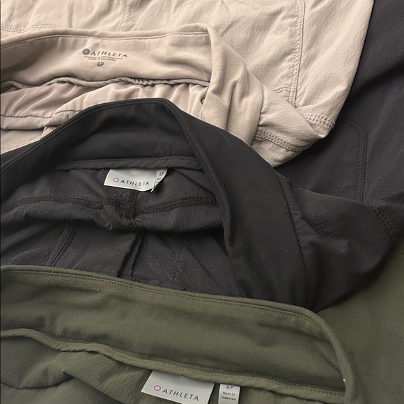 Athleta Women's Pants Trio - Gray, Black, Olive Green size 6 petite - Picture 5 of 6